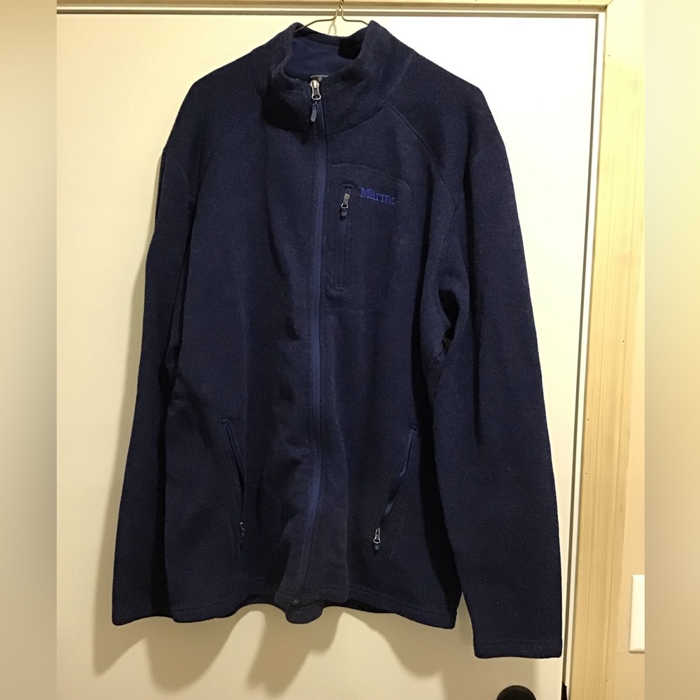 Stunning Marmot Sweatshirt Jacket in Blue Sz XXL